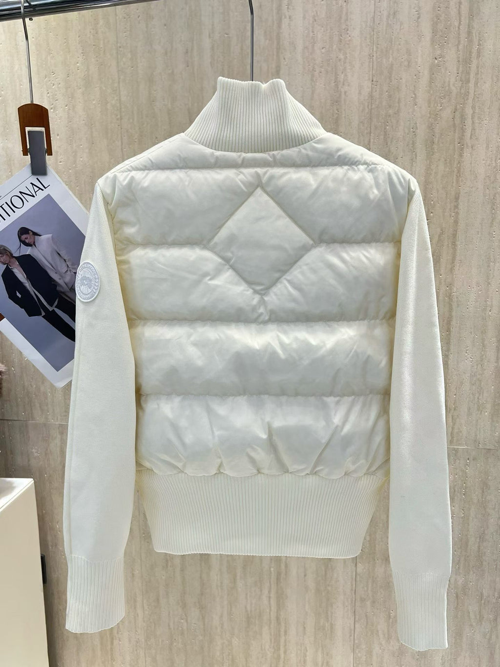 Women's Knit-Panel Puffer Jacket