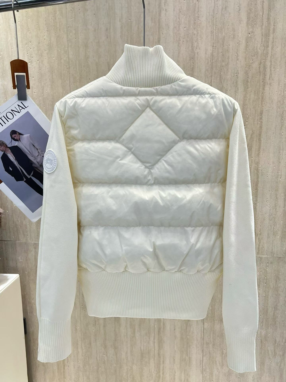 Women's Knit-Panel Puffer Jacket
