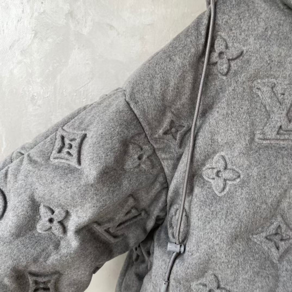 Men's Monogram Knit Zip-Up Jacket