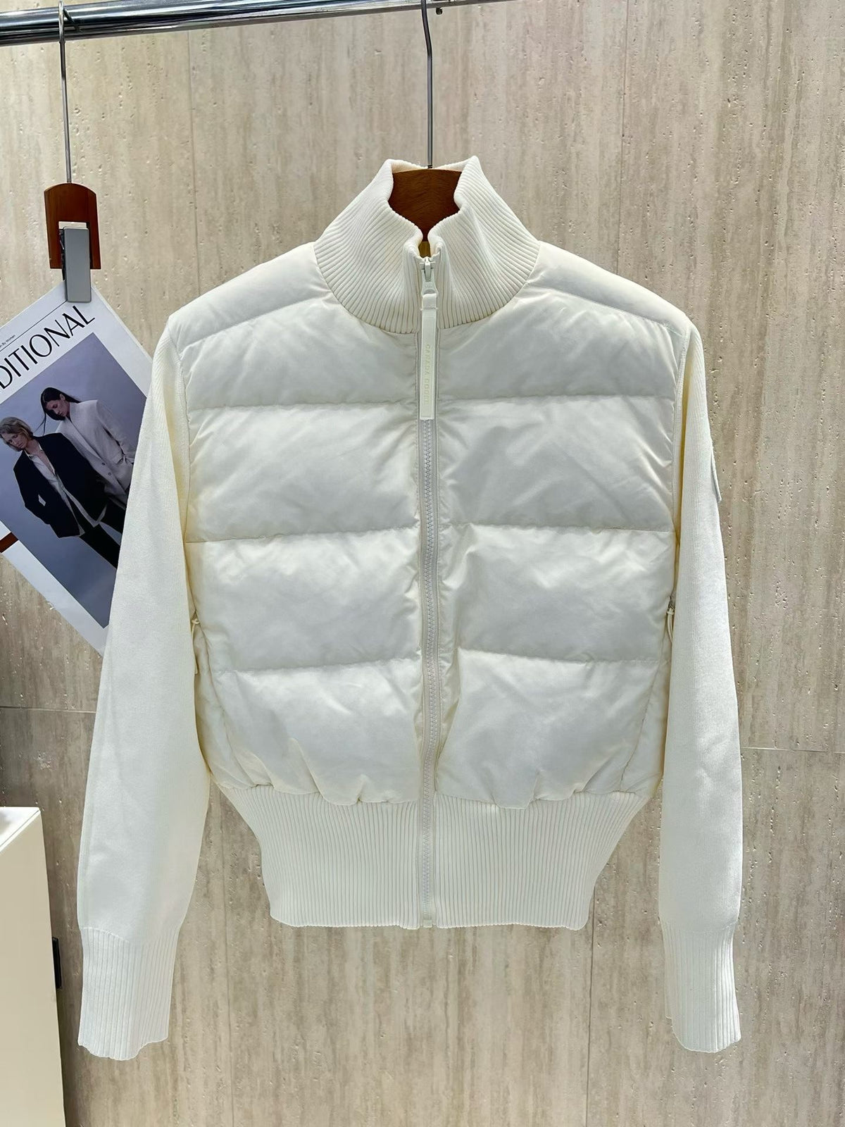 Women's Knit-Panel Puffer Jacket