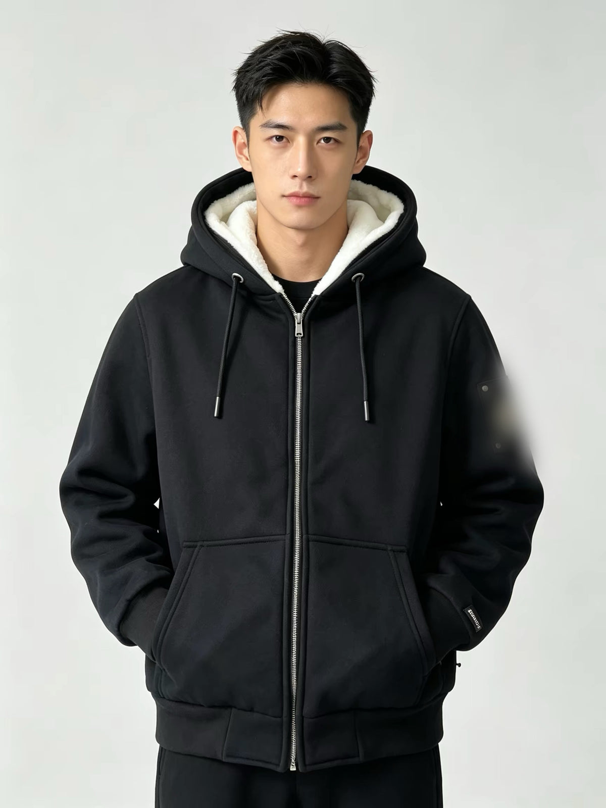 Men’s Thick Hooded Winter Sweatshirt Jacket – Relaxed Fit