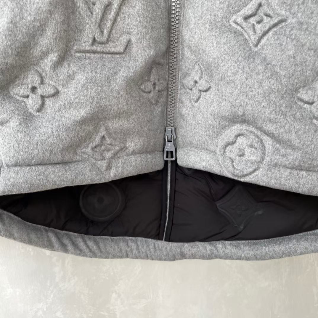 Men's Monogram Knit Zip-Up Jacket