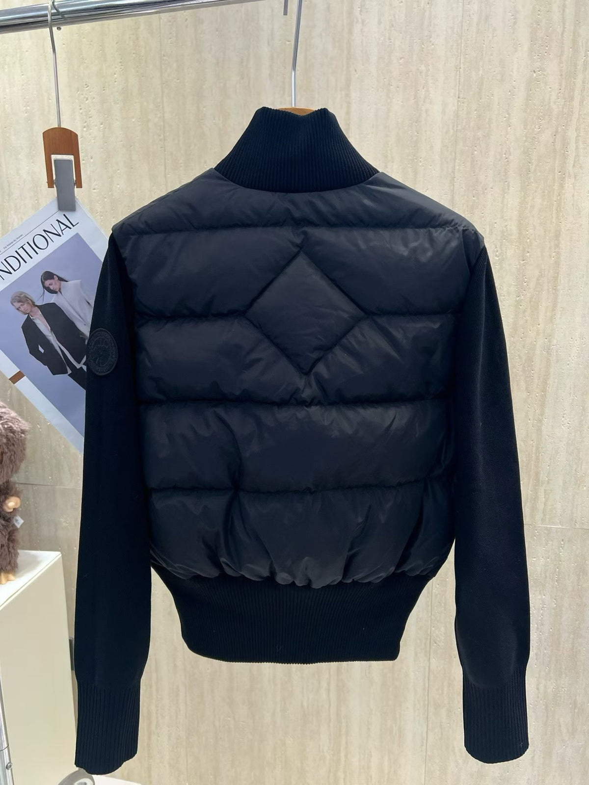 Women's Knit-Panel Puffer Jacket